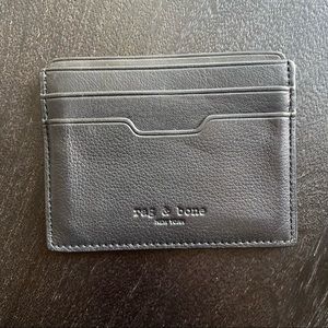 Rag and bone black leather card holder